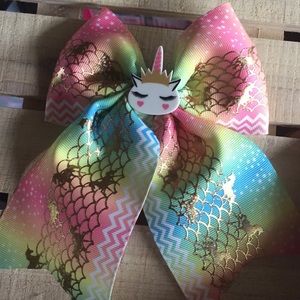 Unicorn hair bow